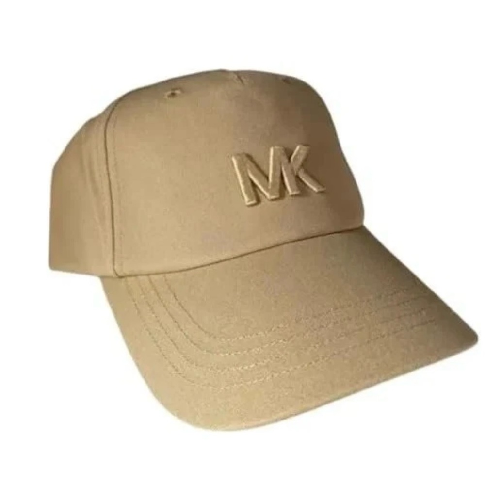 NWTs Michael Kors women's baseball style MK logo cap hat - adjustable - Tan